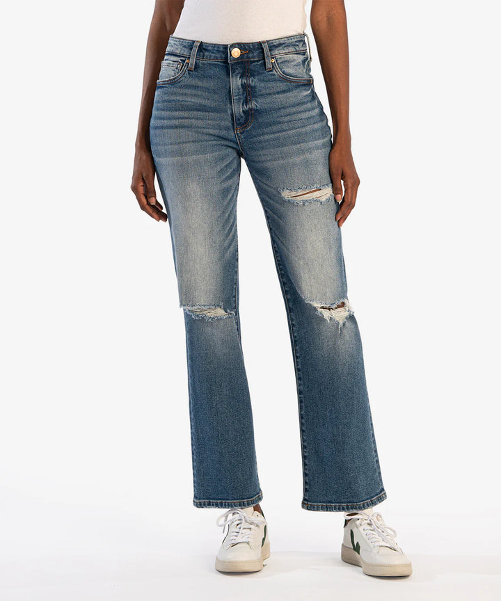 Nadia High Rise Flare - Medium Base Wash