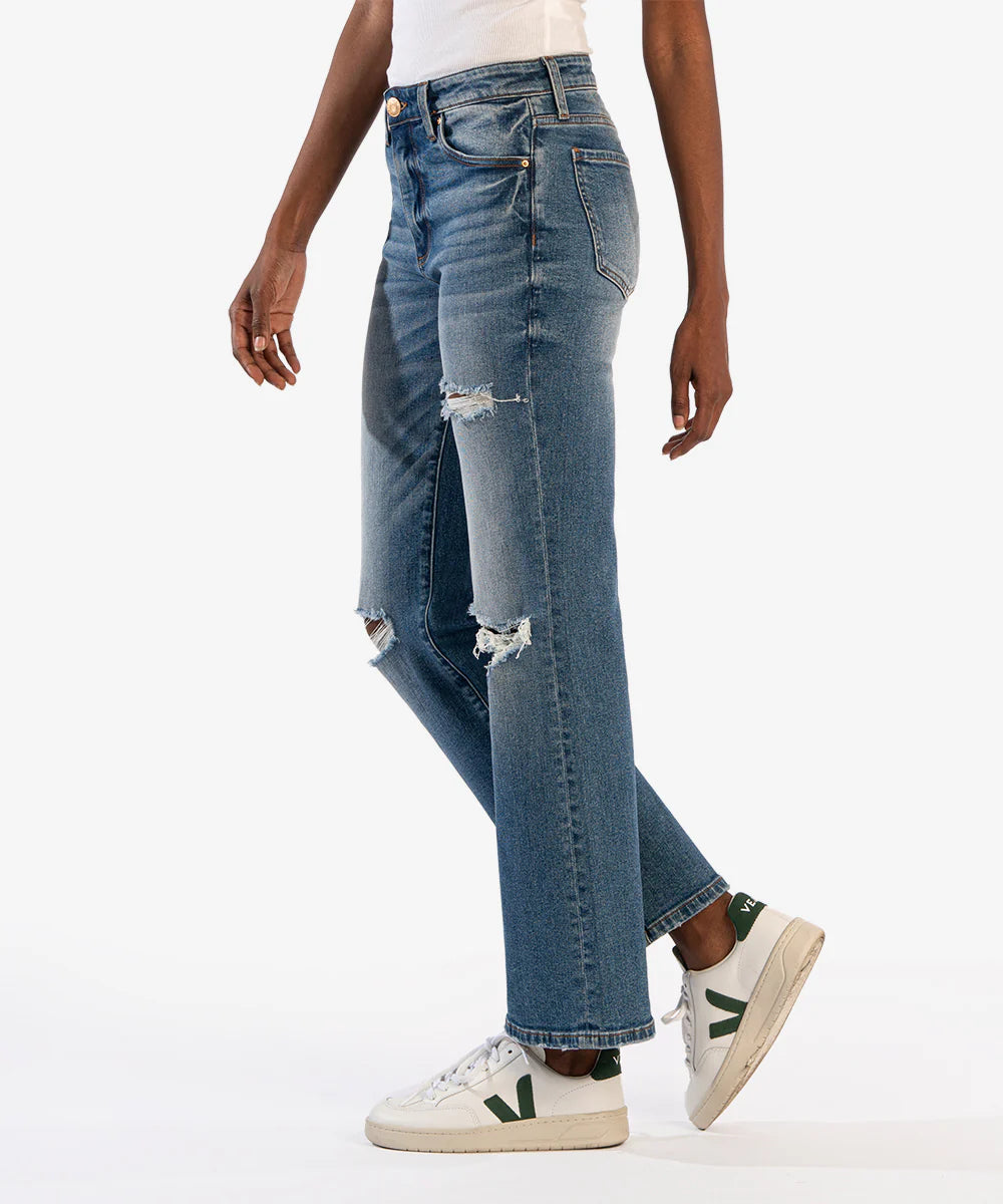 Nadia High Rise Flare - Medium Base Wash