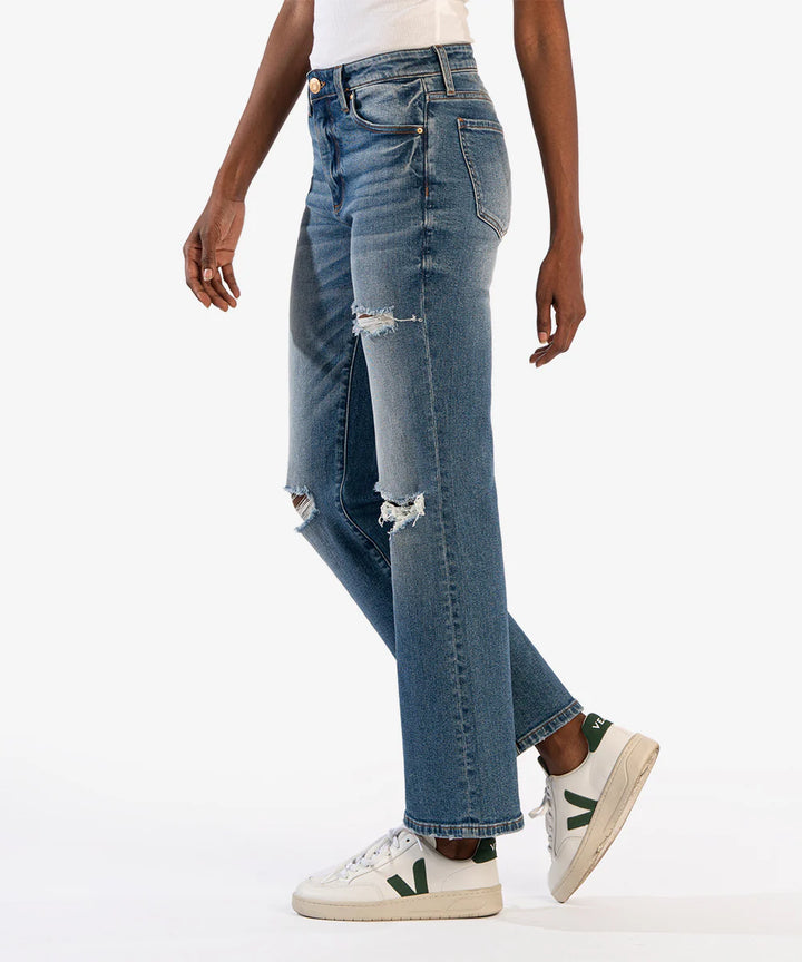 Nadia High Rise Flare - Medium Base Wash