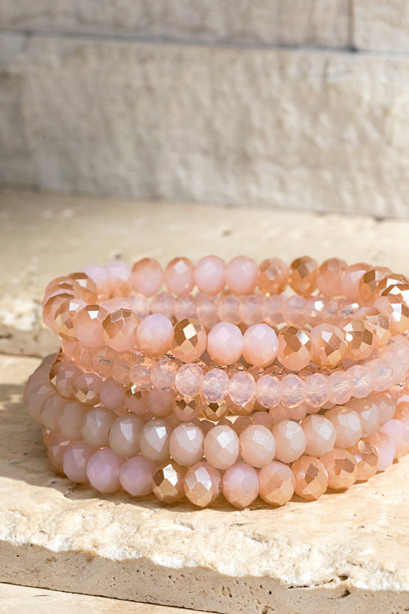 Glass Bead 9 Set Bracelet/ 19 Colors