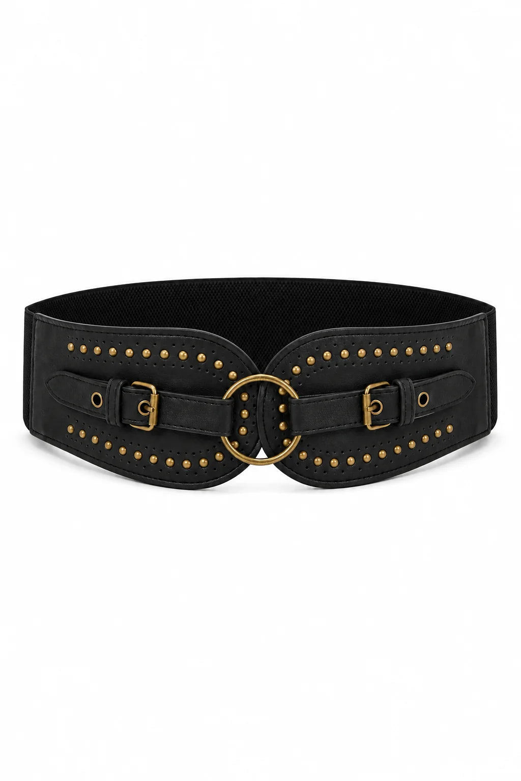 Studded O-Ring Belt - Black