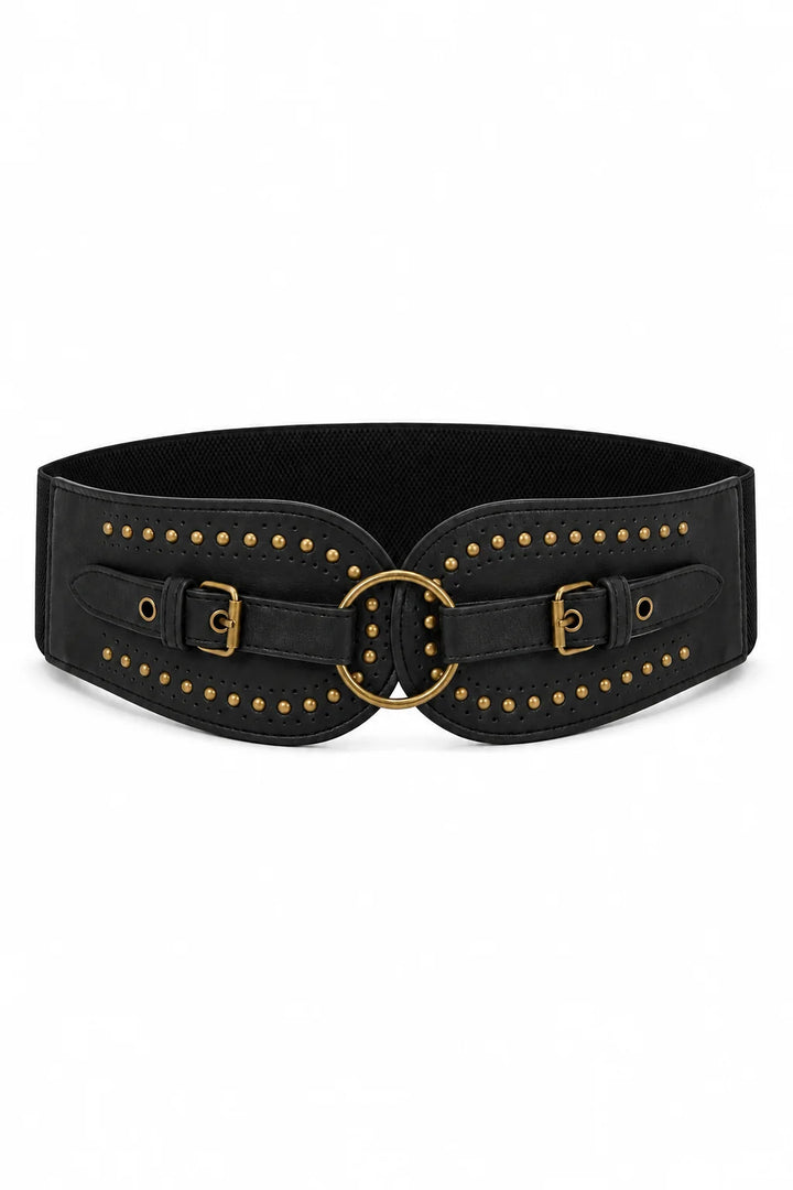 Studded O-Ring Belt - Black