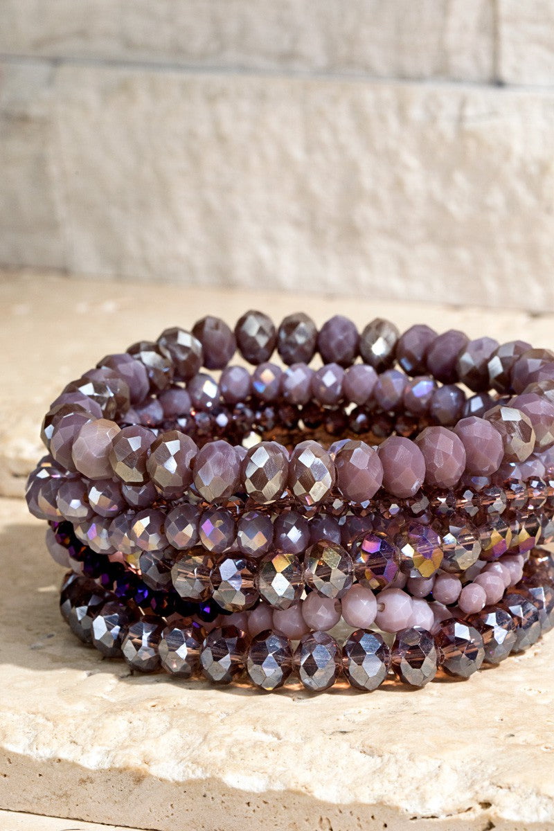 Glass Bead 9 Set Bracelet/ 19 Colors