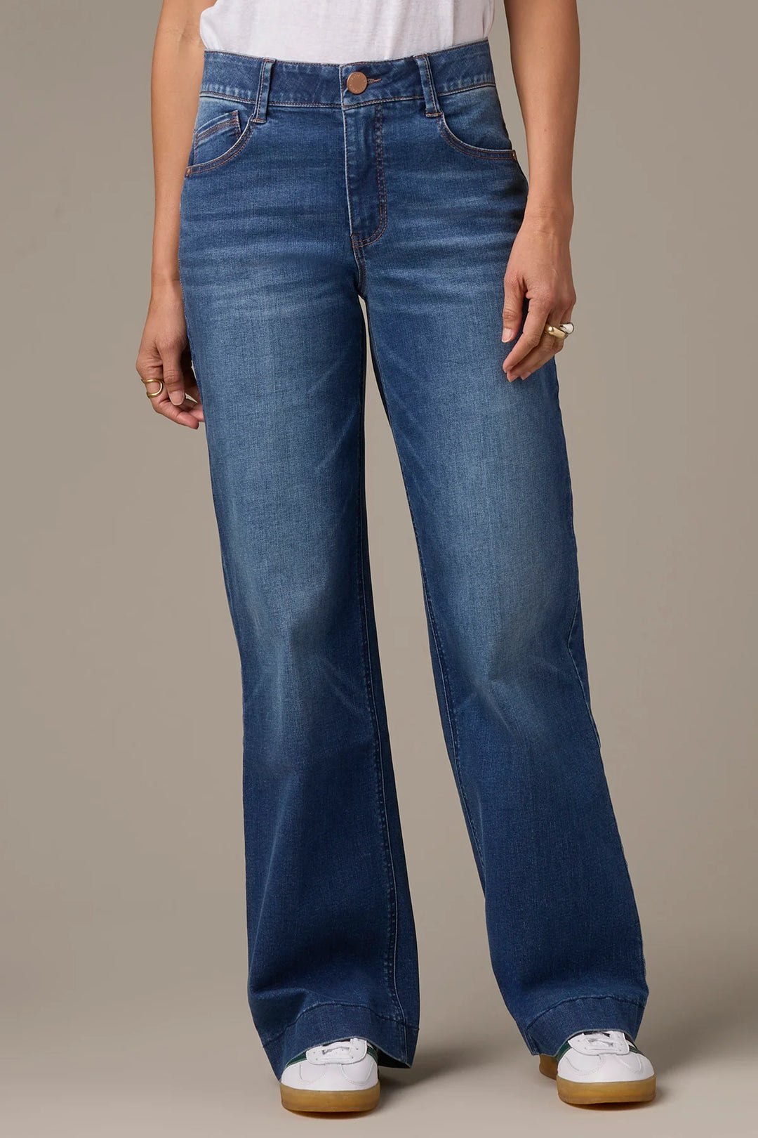 Sam Highrise Wide Leg Jeans - Blue Denim