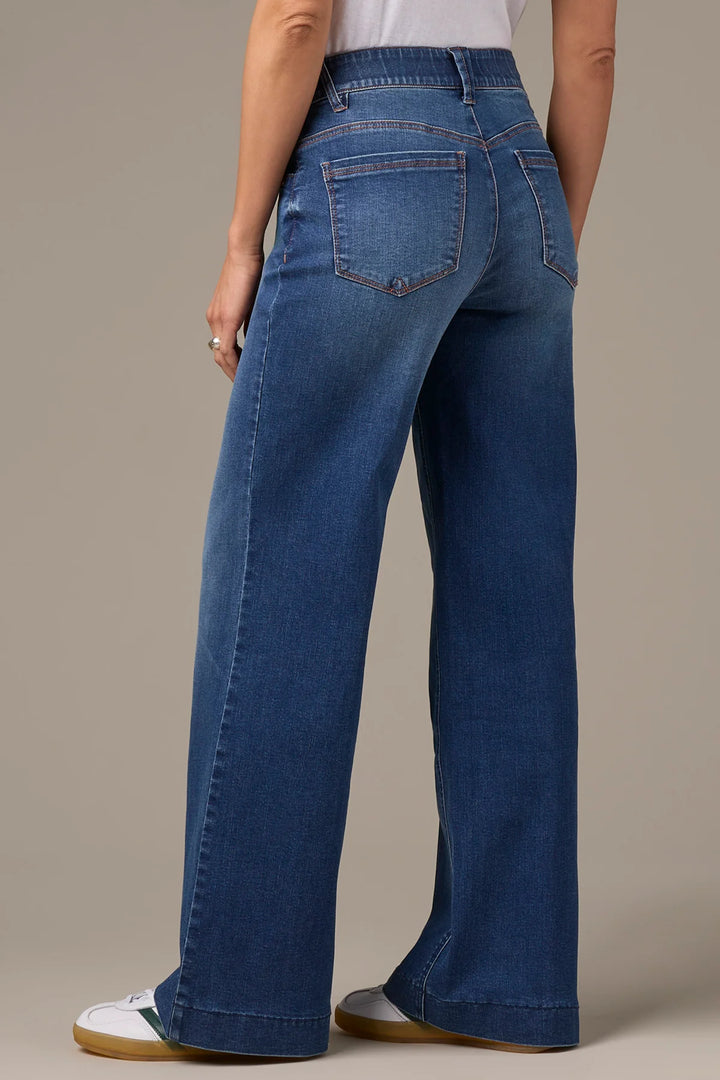 Sam Highrise Wide Leg Jeans - Blue Denim