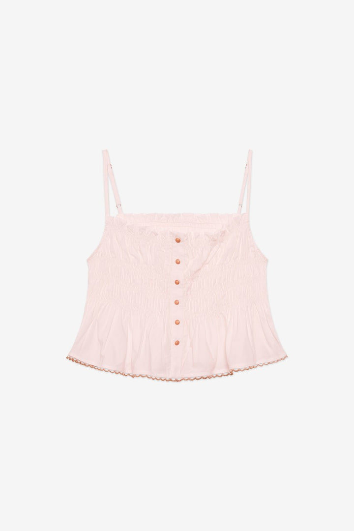 Smock Crop Top - White