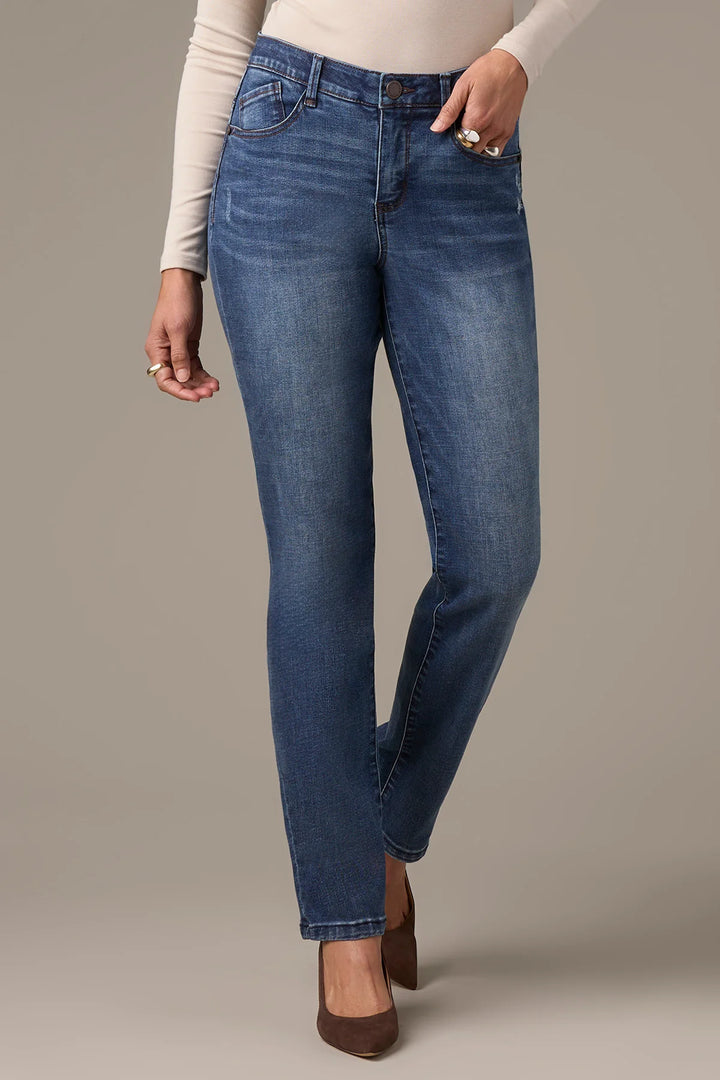 Sawyer Mid Rise Straight Leg Jeans - Indigo Artisanal Wash