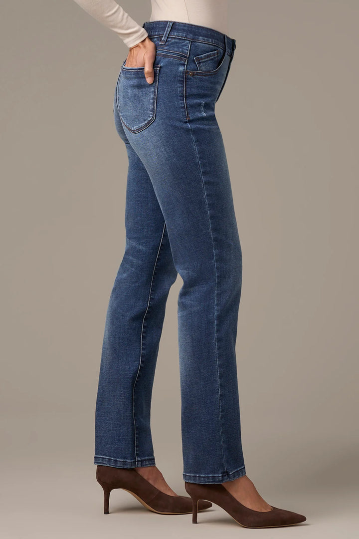 Sawyer Mid Rise Straight Leg Jeans - Indigo Artisanal Wash