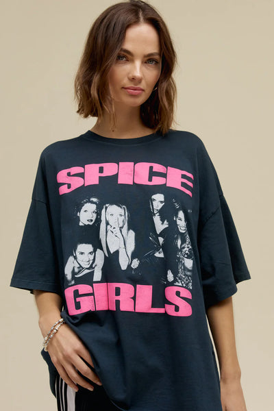 Spice Girls Photo O/S Tee - Vintage Black