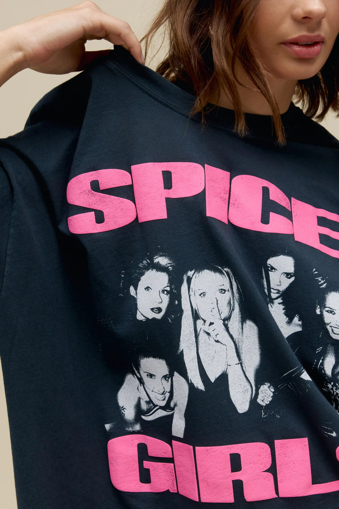 Spice Girls Photo O/S Tee - Vintage Black