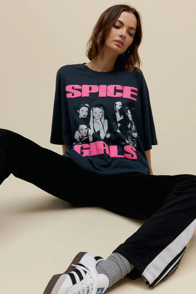 Spice Girls Photo O/S Tee - Vintage Black