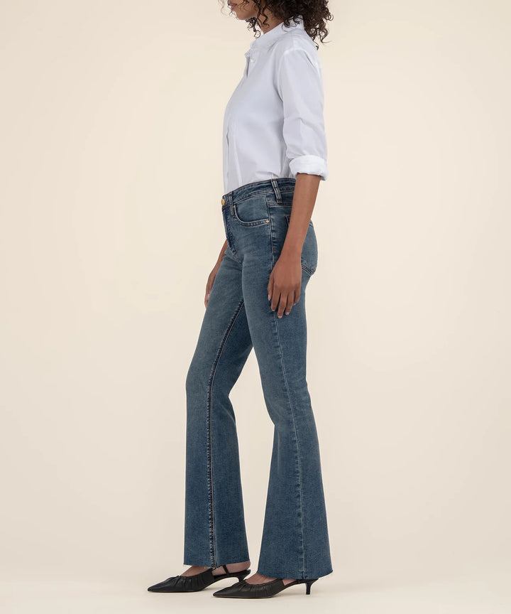 Stella High Rise Flare Jeans -  Debonairly W/Dk Base Wash