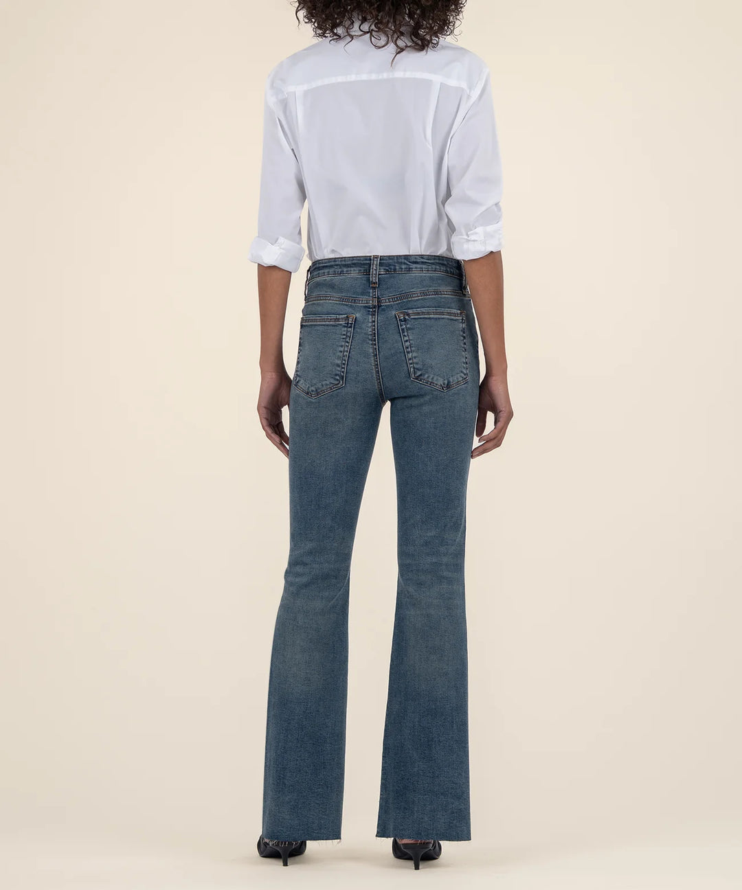 Stella High Rise Flare Jeans -  Debonairly W/Dk Base Wash