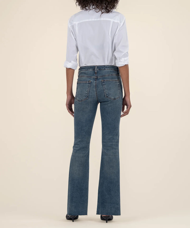 Stella High Rise Flare Jeans -  Debonairly W/Dk Base Wash