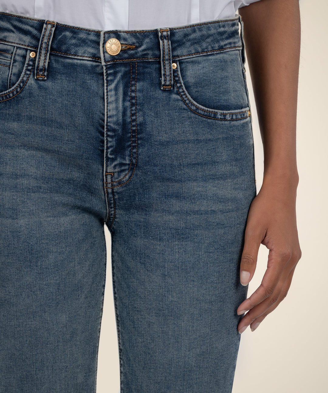 Stella High Rise Flare Jeans -  Debonairly W/Dk Base Wash