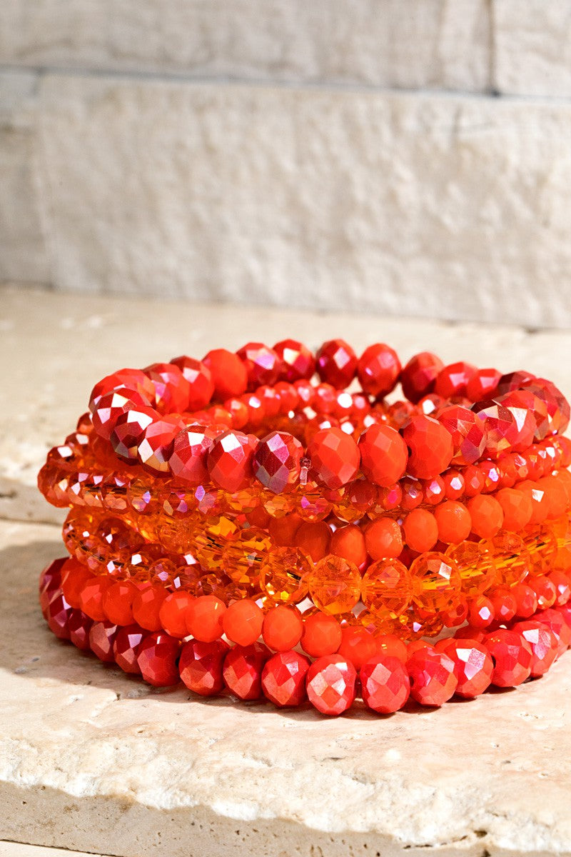 Glass Bead 9 Set Bracelet/ 19 Colors