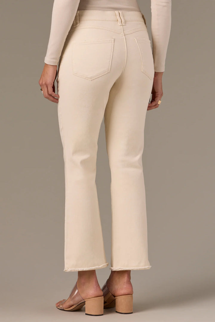Tatum Highrise Fray Hem Itty Bitty Jeans - Ecru