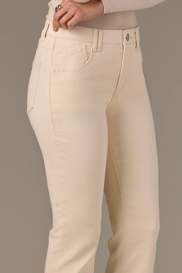 Tatum Highrise Fray Hem Itty Bitty Jeans - Ecru