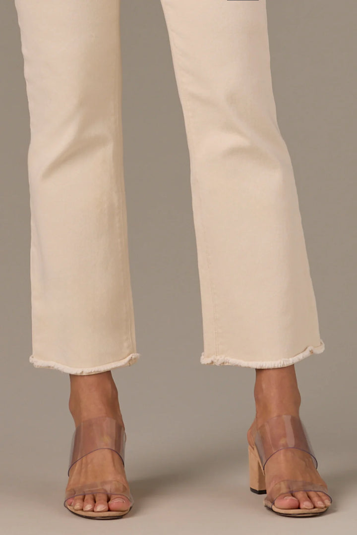 Tatum Highrise Fray Hem Itty Bitty Jeans - Ecru