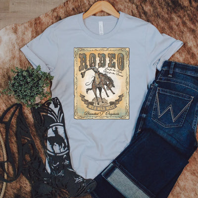Vintage Rodeo Poster Tee // Light Blue