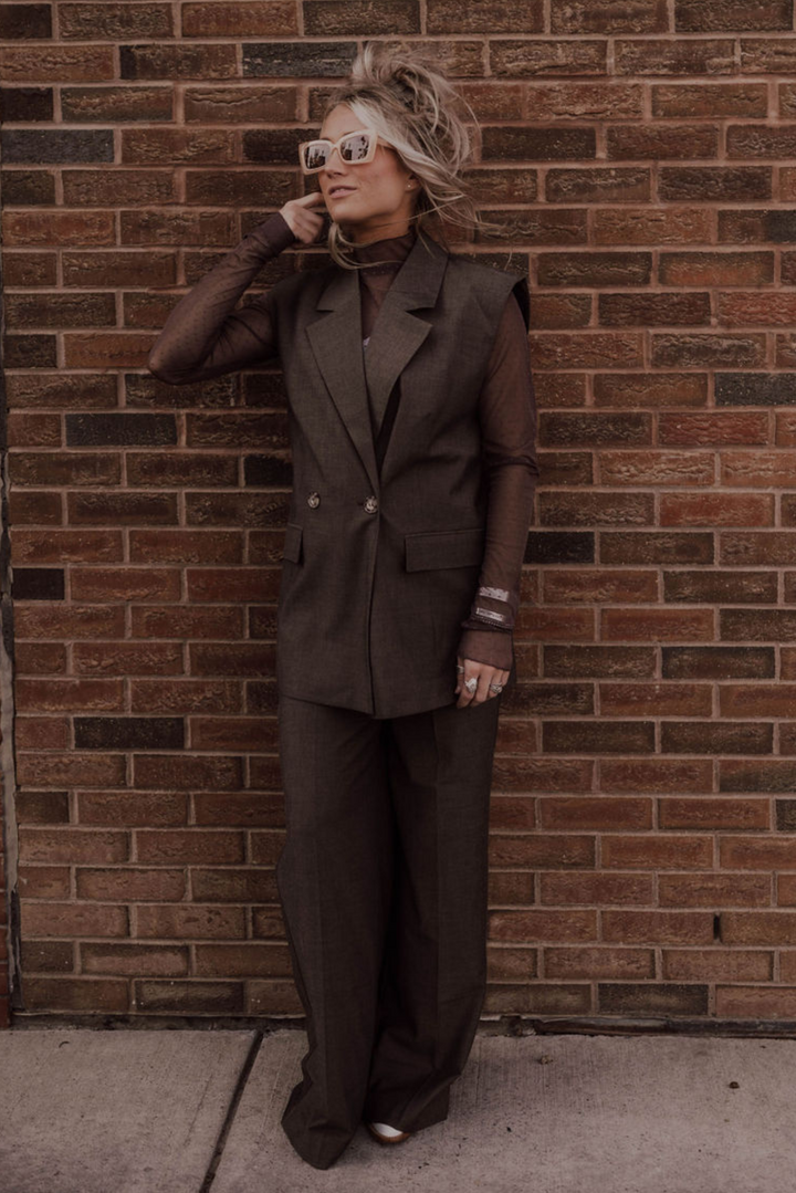 Kagigi Trousers - Major Brown Melange