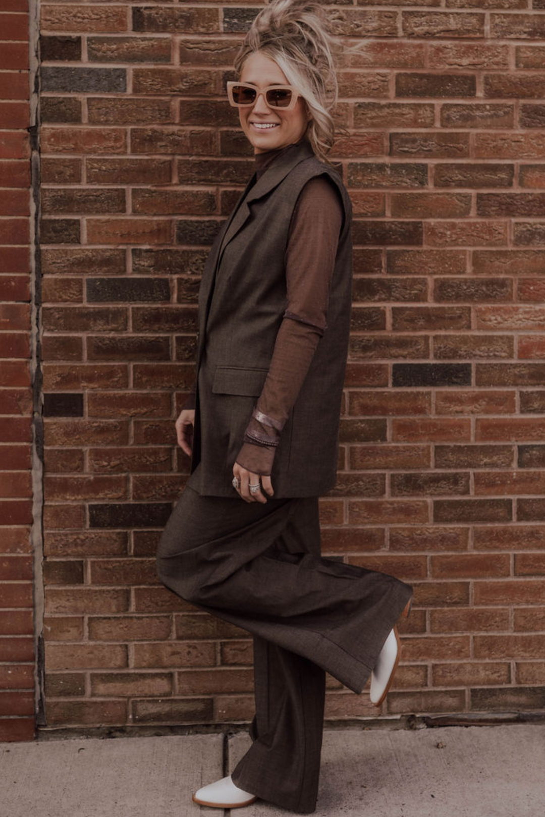 Kagigi Trousers - Major Brown Melange