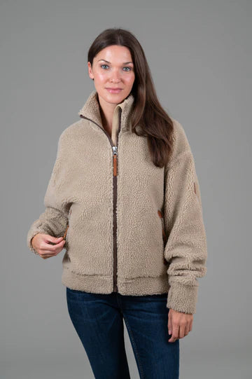 Sherpa Full Zip Jacket - Stone Combo