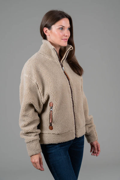 Sherpa Full Zip Jacket - Stone Combo
