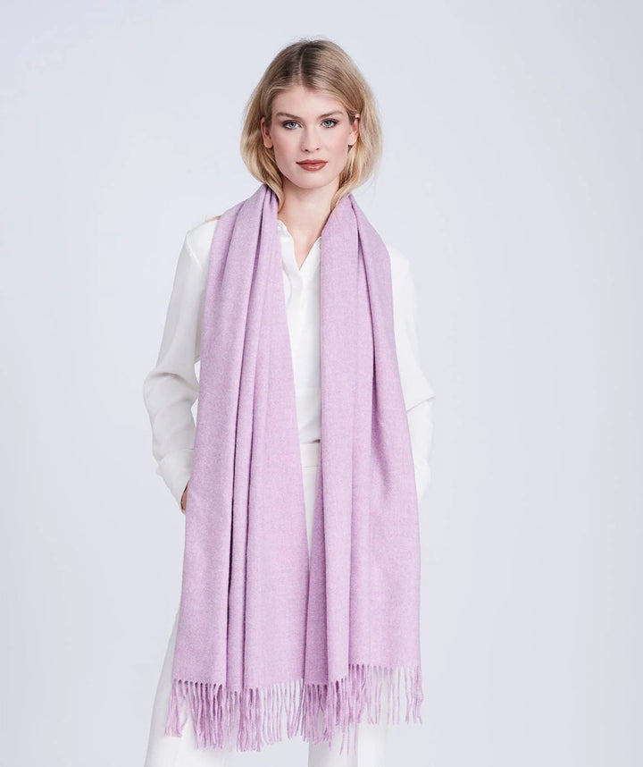 Lilac Oversized Oblong Scarf with Raw Edges