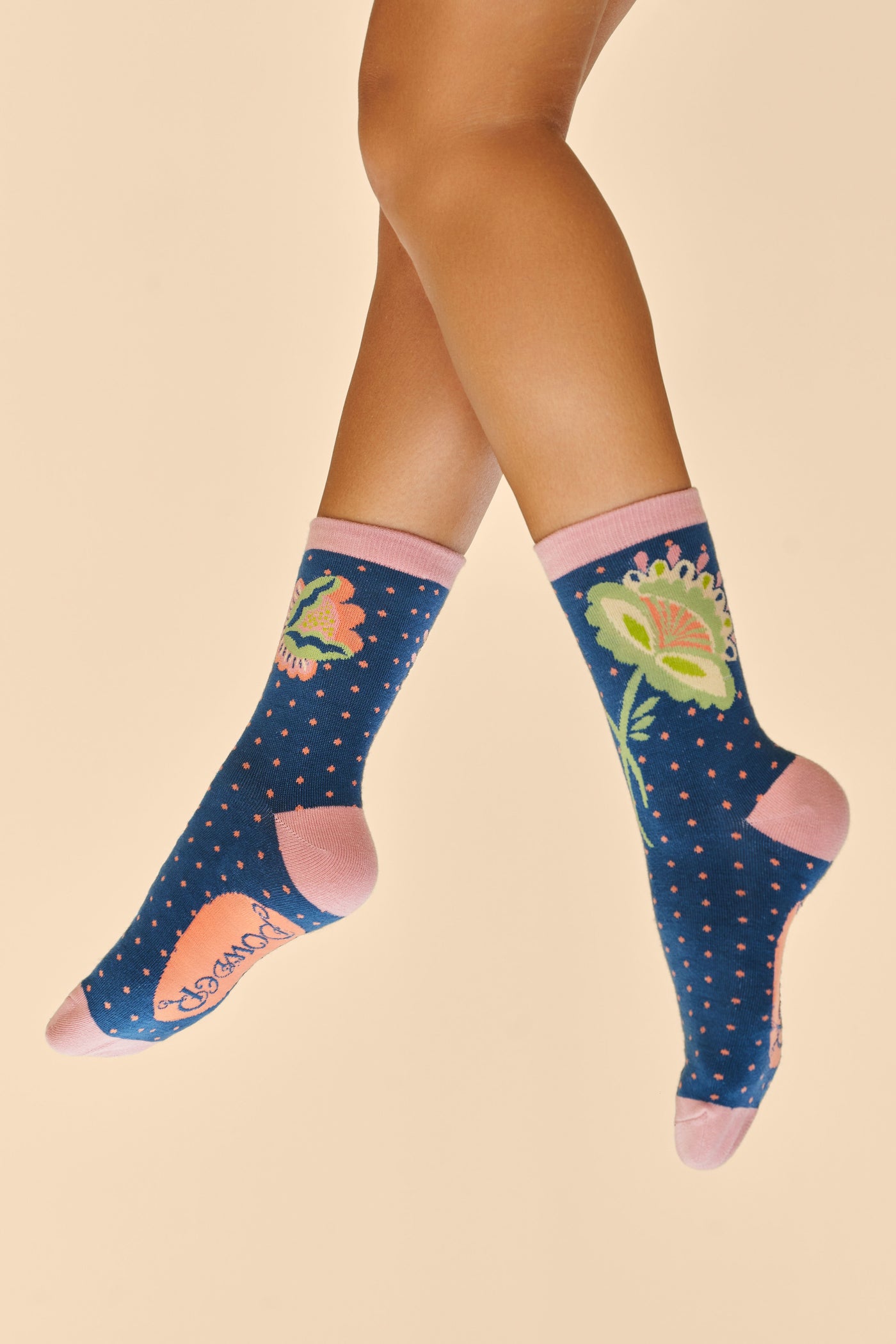 Scandinavian Stems Bamboo Ankle Socks - Navy