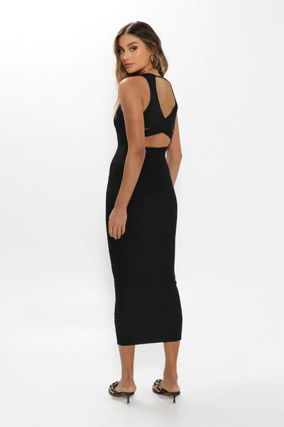 Devon Knit Midi Dress | Black