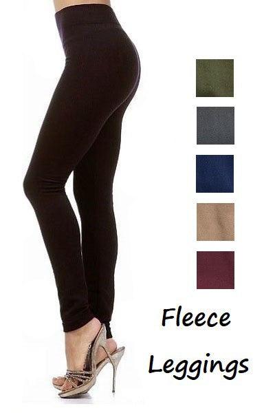 Fleece leggings - olive - Ulla-La Boutique