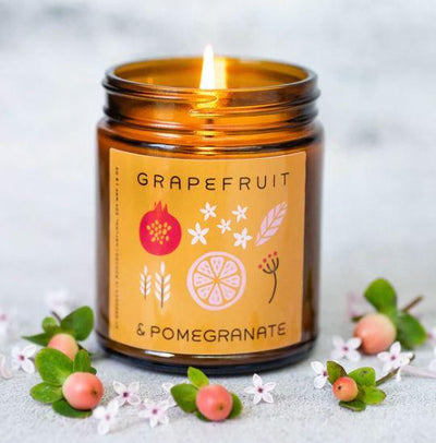 Grapefruit & Pomegranate Natural Soy Candle