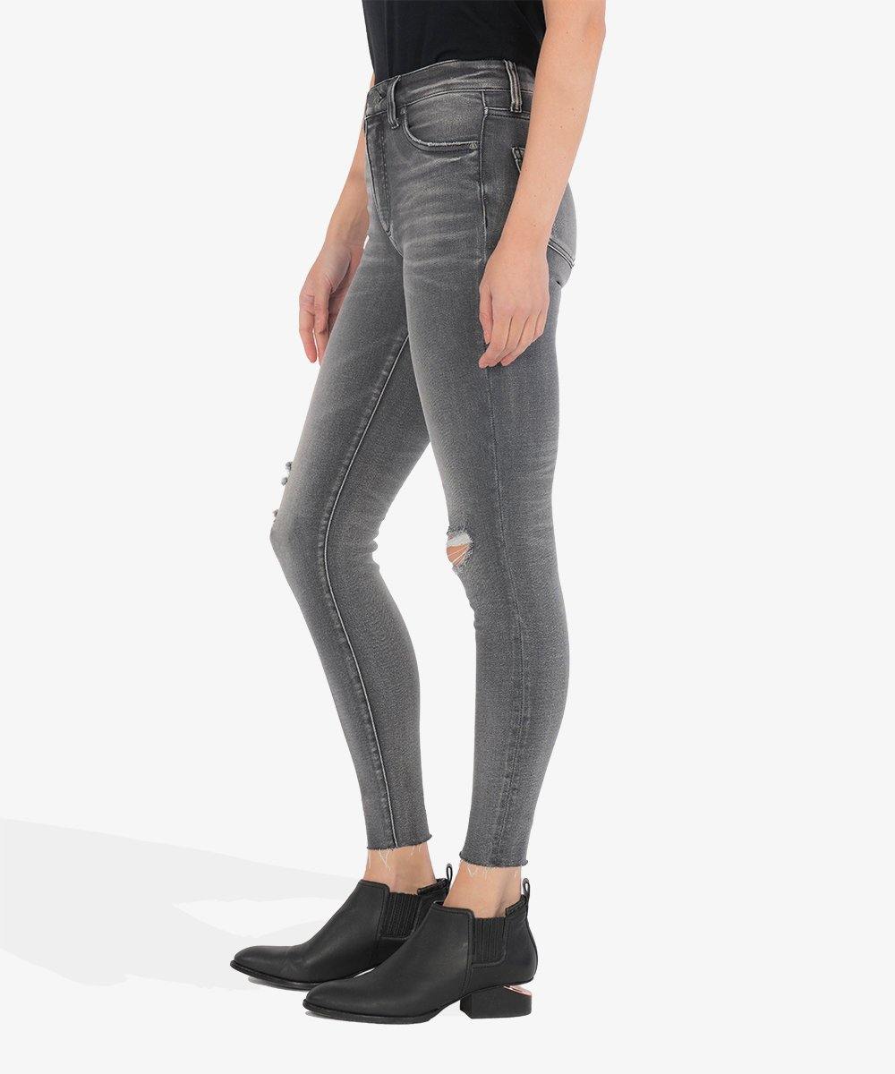 Connie high Rise Fab Ab Ankle skinny (Act wash) - Ulla-La Boutique