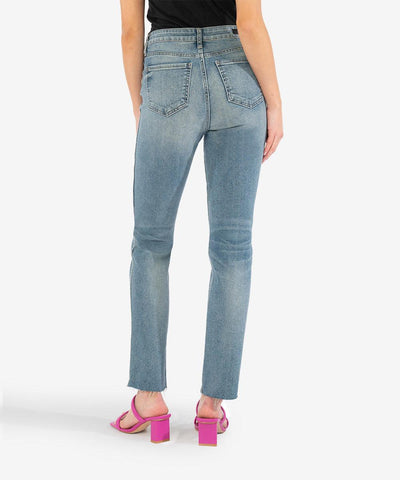 Kut Chrissie High Rise Fab-AB Straight Jeans // Supportive Inevitable - Ulla-La Boutique