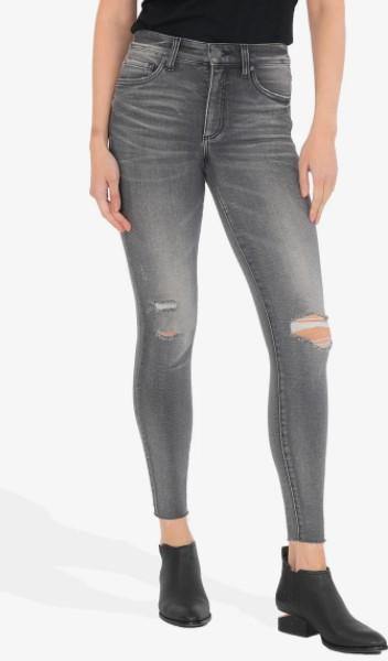 Connie high Rise Fab Ab Ankle skinny (Act wash) - Ulla-La Boutique