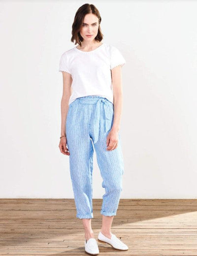 Hatley Paper Bag Pants // French Blue Stripes - Ulla-La Boutique