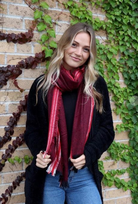 Long Maroon Scarf - Ulla-La Boutique