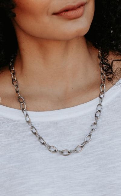 Silver chain necklace - Ulla-La Boutique