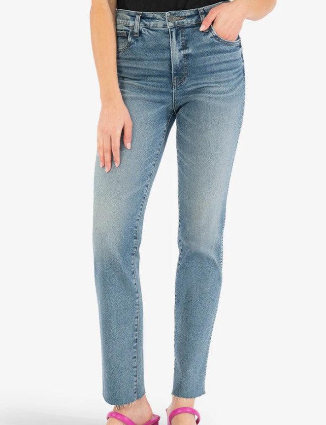 Kut Chrissie High Rise Fab-AB Straight Jeans // Supportive Inevitable - Ulla-La Boutique