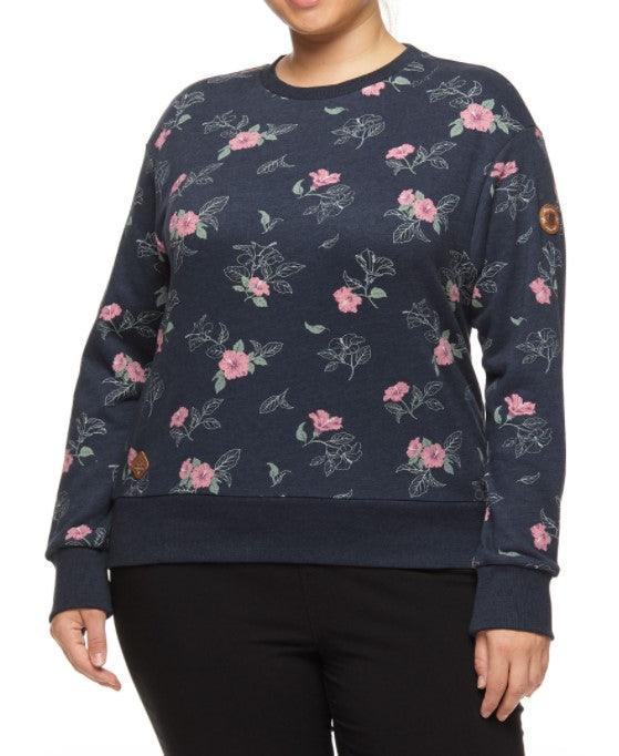 Ragwear Heikke Long Sleeve Sweatshirt PLUS // Navy - Ulla-La Boutique