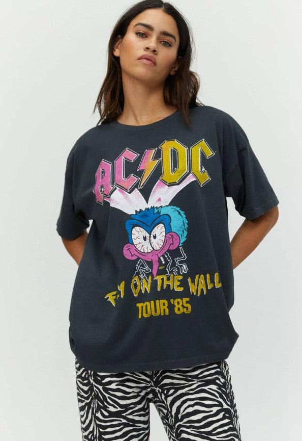 Daydreamer Official AC/DC "Fly On The Wall" Merch Tee - Ulla-La Boutique