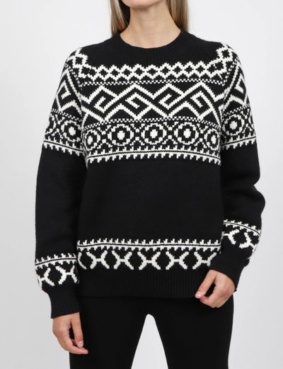 Fair Isle Sweater // Black/Cream