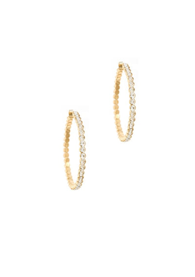 Perfect thin 18K Gold Plated Crystal Hoops