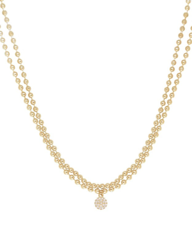 Simply Hepburn Ball Chain 18k Gold Plated Necklace
