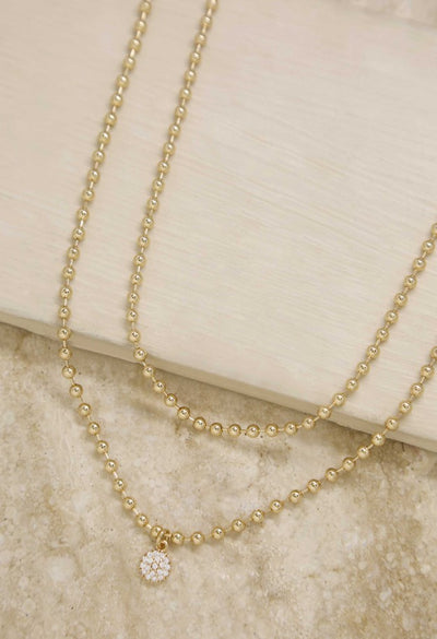Simply Hepburn Ball Chain 18k Gold Plated Necklace