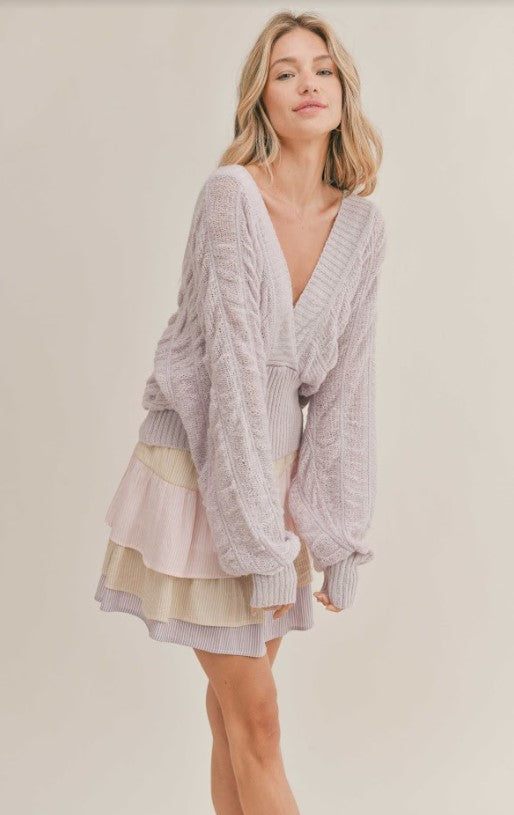 Arielle Crop Sweater // Lavender