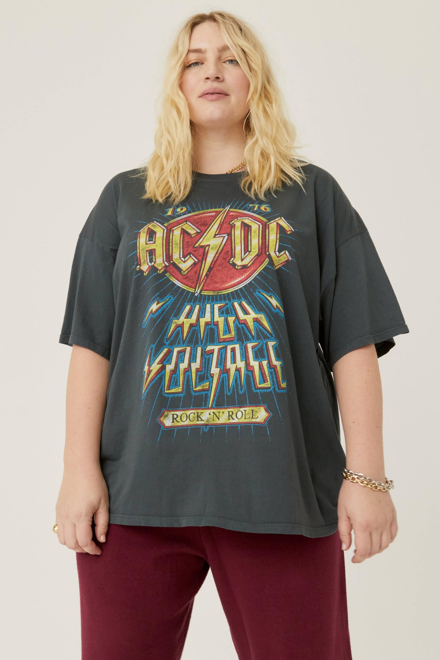 Daydreamer Officially Licensed AC/DC 1976 Tee // Vintage Black / O/S