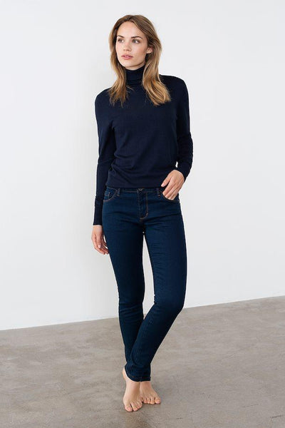 Kaffe slim fit dark blue jeans - Ulla-La Boutique