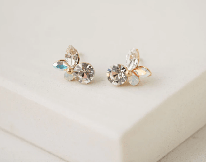 Lovers Tempo Corsage Post Earrings // Clear - Ulla-La Boutique